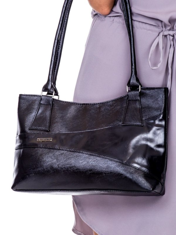 Wholesale Black women's bag with stitching