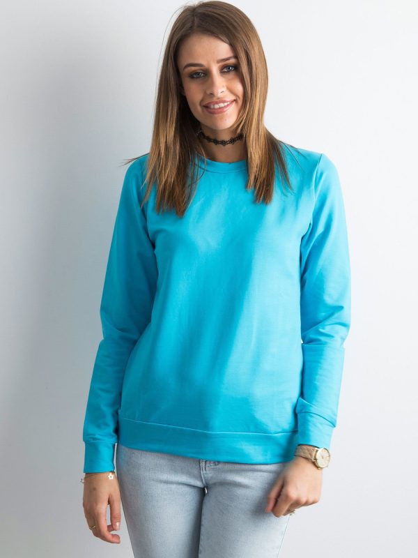 Wholesale Dark turquoise women's sweatshirt basic