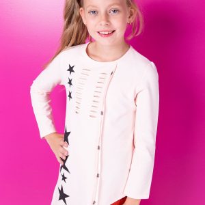 Wholesale Peach tunic for girl with applique