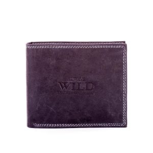 Wholesale Black leather wallet for man with stitching