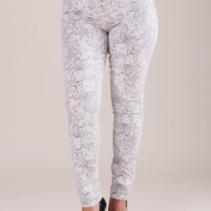 Wholesale Gray Plus Size Patterned Pants