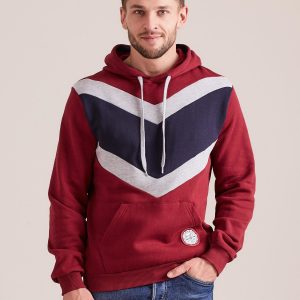 Wholesale Burgundy Men's Hoodie