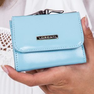 Wholesale Wallet light blue with black fastening