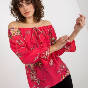 Wholesale Coral Women's Hispanic Blouse with Print