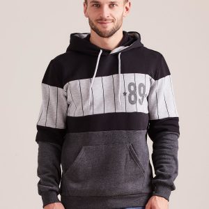 Wholesale Sweatshirt for men with hoodie black