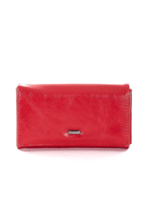 Wholesale Red women's wallet with compartments