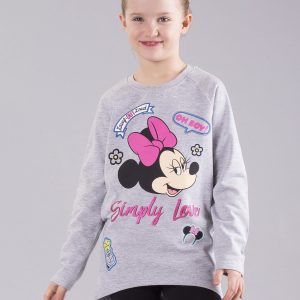 Wholesale Grey girl tunic with MINNIE MOUSE print