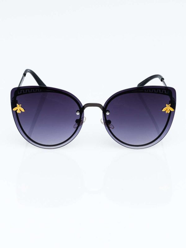 Wholesale Black Women's CAT EYE Sunglasses with Insect