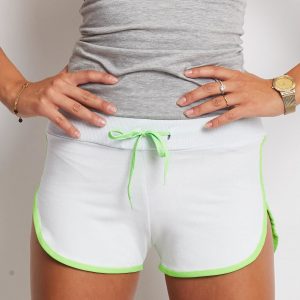 Wholesale White and green shorts Destination