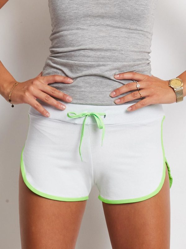 Wholesale White and green shorts Destination