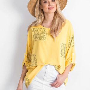 Wholesale Yellow blouse Happines