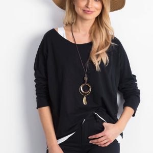 Wholesale Black blouse Juxtaposition