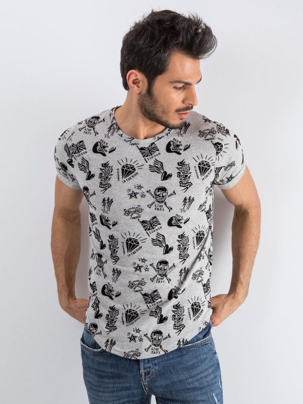 Wholesale Grey T-shirt for men