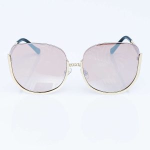 Wholesale Large Ladies Oval Sunglasses HALF FRAME