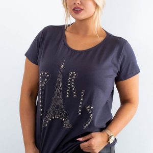 Wholesale Graphite T-shirt with plus size