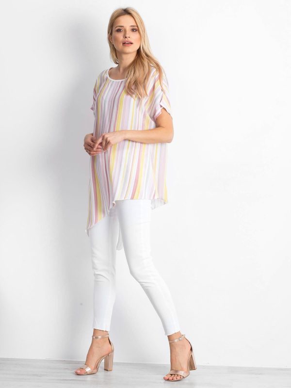 Wholesale Pink and yellow blouse Undeniably