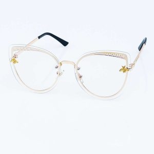 Wholesale Golden sunglasses CAT EYE with BLUE LIGHT filter