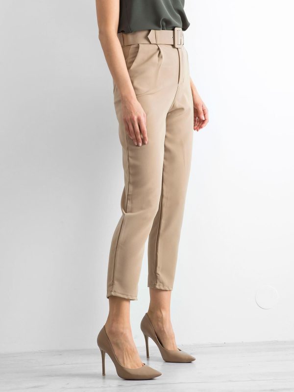 Wholesale Dark beige high waist pants