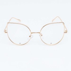 Wholesale Gold CAT EYE Zirconia Sunglasses with Zircon on Lens