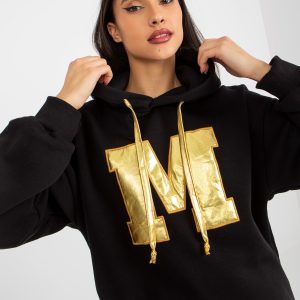 Wholesale Black sweatshirt with letter M