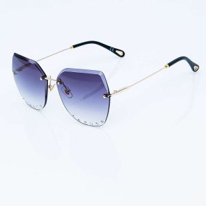 Wholesale Large Women's Square Sunglasses NO FRAME With Cubic Zirconia