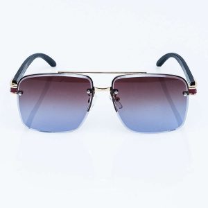 Wholesale Elegant Men's Sunglasses With Wood Motif Tumples