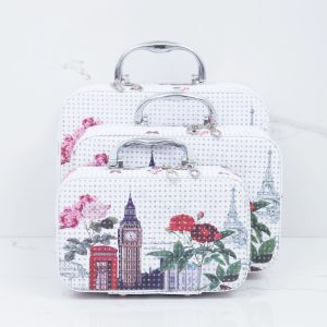 Wholesale Set of women's cosmetic bags 3 pcs.