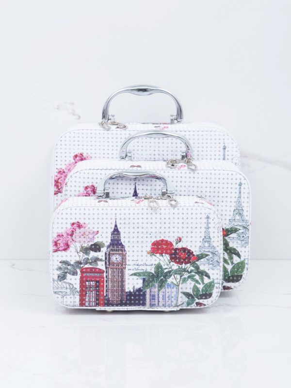 Wholesale Set of women's cosmetic bags 3 pcs.