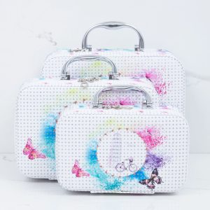 Wholesale Women's cosmetic bags with print set of 3 pcs.