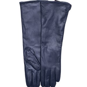 Wholesale Navy blue eco-leather long gloves