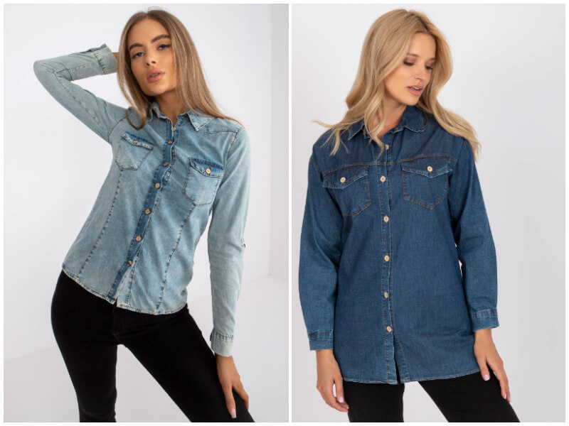 Wholesale women’s denim shirt clothing – discover stylish models