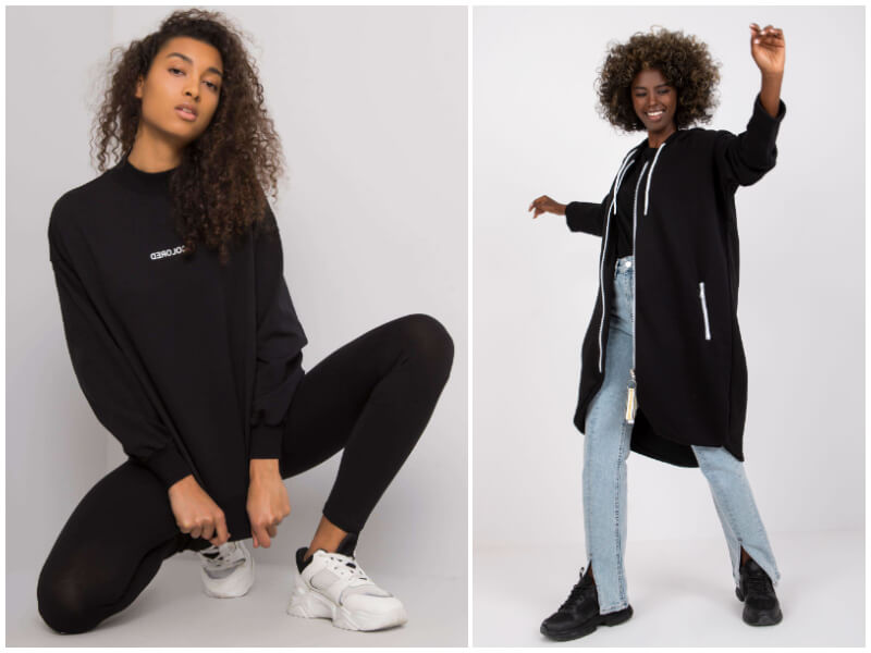 Black sweatshirt wholesale clothing – an absolute classic in your store