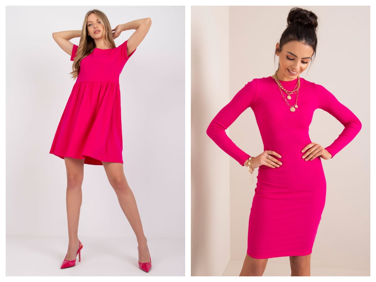 Fuchsia basic dress – a stylish proposal for any occasion