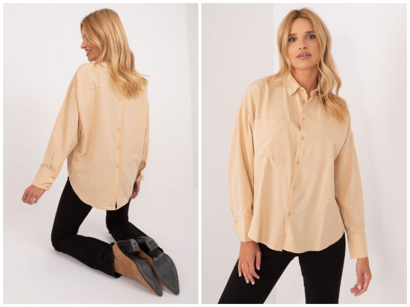 Oversized shirt – a fashionable wardrobe item for spring