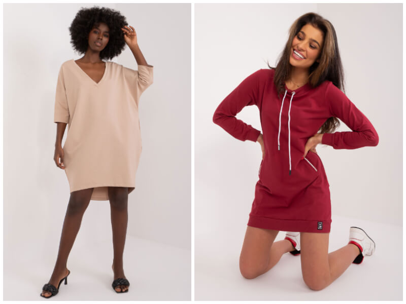 Sweatshirt dress – sporty chic for spring