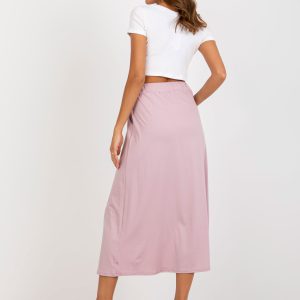 Wholesale Dirty pink flared skirt basic with pockets RUE PARIS