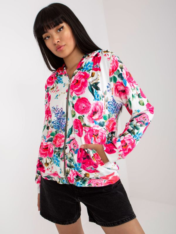 Wholesale White and pink floral sweatshirt RUE PARIS