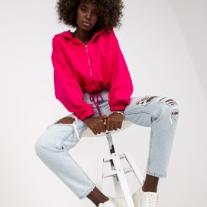 Wholesale Fuchsia basic hoodie RUE PARIS