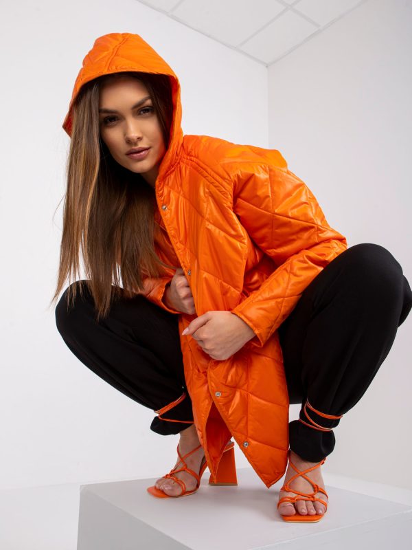 Wholesale Eleanor RUE PARIS Women's Orange Hooded Jacket