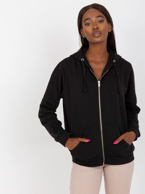 Wholesale Black basic cardigan hoodie