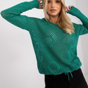 Wholesale Green classic sweater with hood RUE PARIS