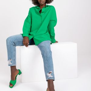 Wholesale Green long shirt women's cardigan Graciosa RUE PARIS