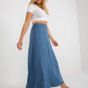 Wholesale Dark blue midi skirt basic RUE PARIS