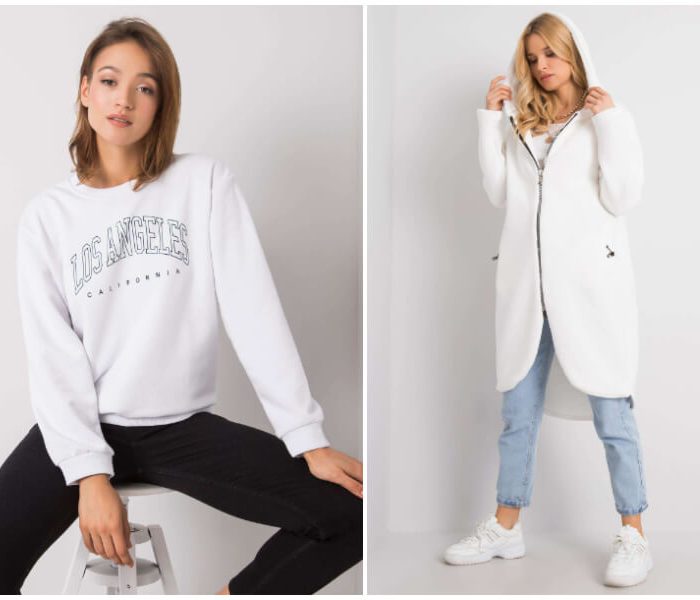 Women’s white sweatshirt – order a hit of streetwear looks