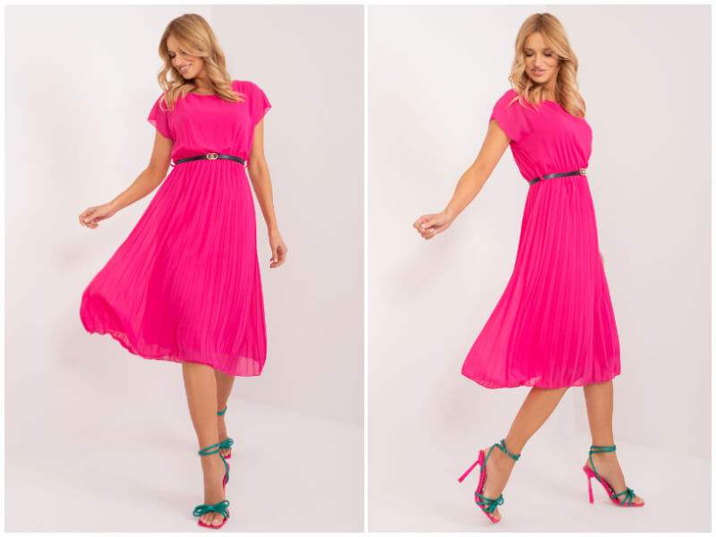 Fuchsia dress – attract attention with spring styling