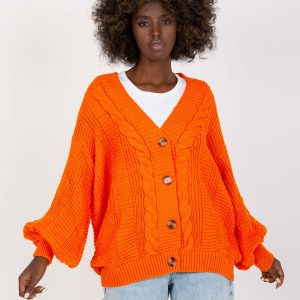 Wholesale Orange warm oversized sweater RUE PARIS