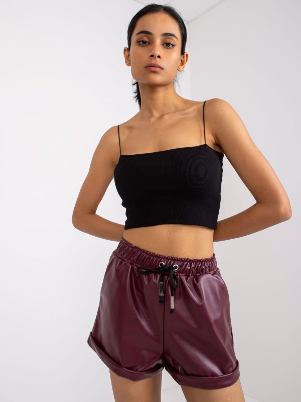 Wholesale Black crop top with stripes Aria RUE PARIS