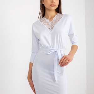 Wholesale White fitted dress with lace Toronto RUE PARIS