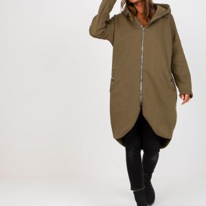 Wholesale Khaki sweatshirt basic hoodie Tina RUE PARIS