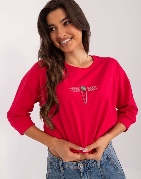 Women’s casual blouse with ribbing